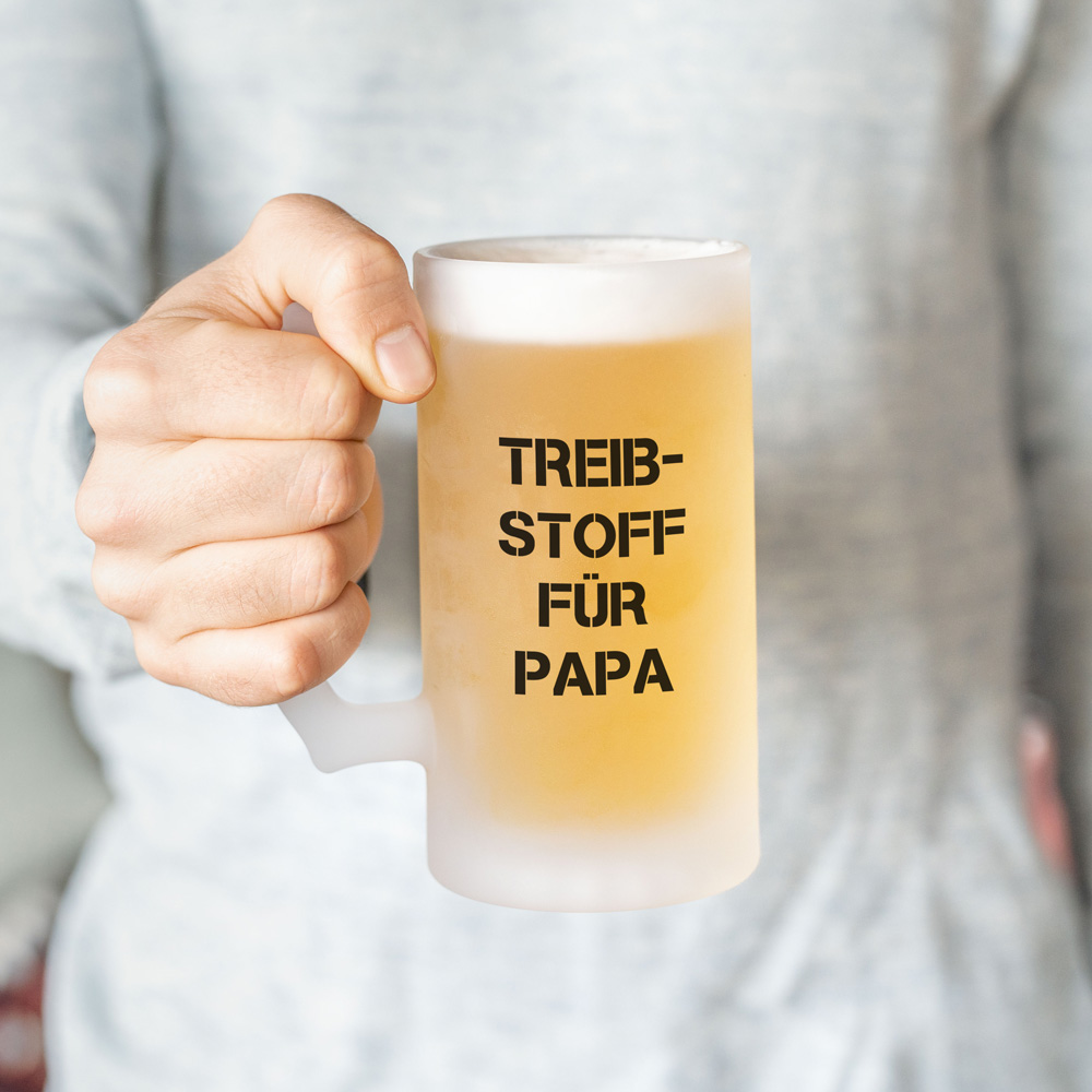 Personalisierbarer Bierkrug mit Text