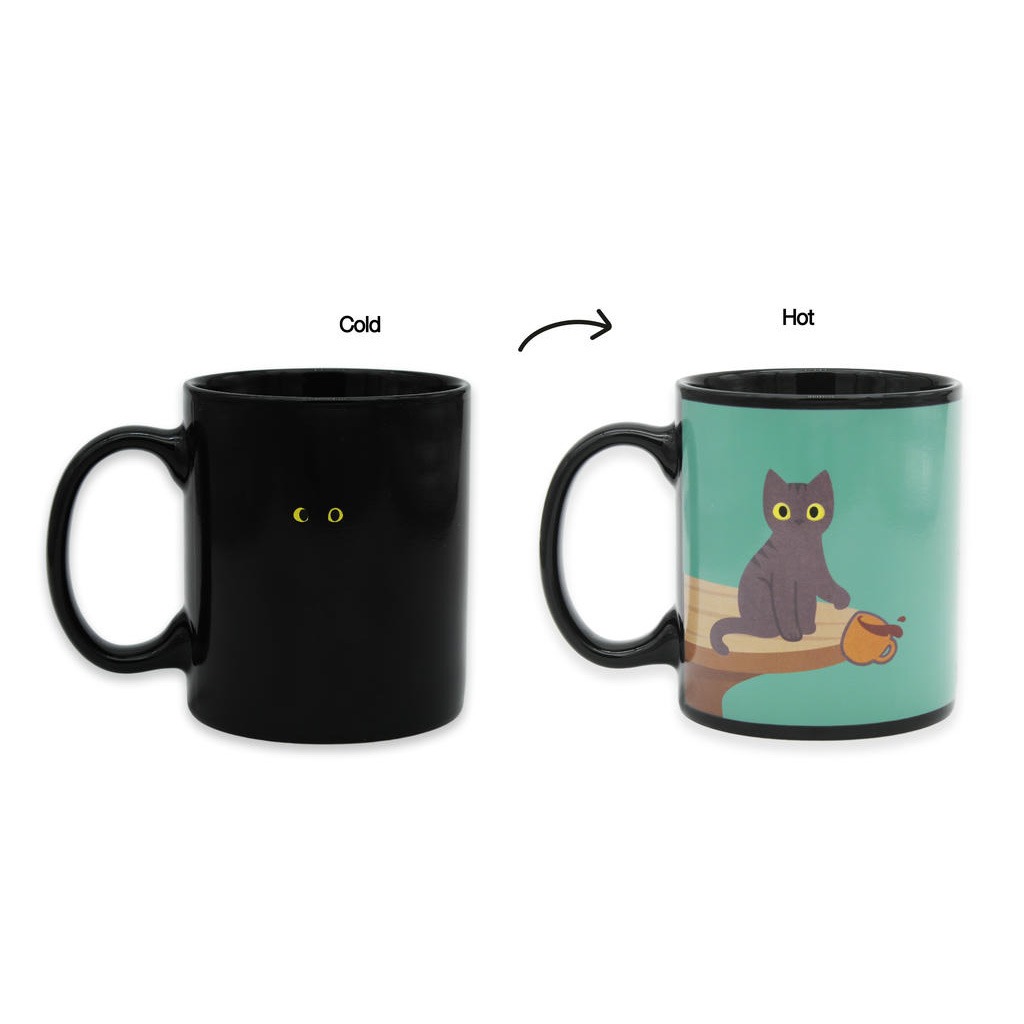 Temperaturempfindliche Tasse mit frechem Kätzchen, Witzige Geschenke, Romantische Geschenke, Hochzeitsgeschenk, Kleine Geschenke, Geschenk, Geschenkidee