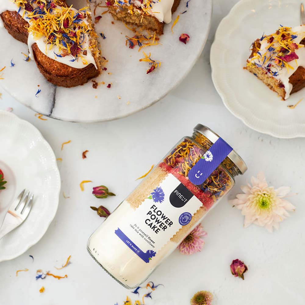 Kuchen Backmischung Flower Power, Kleine Geschenke, Geschenk, Geschenkidee