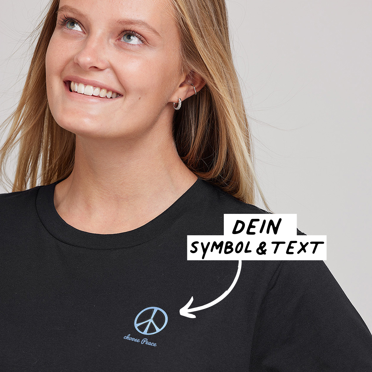 Besticktes T-Shirt mit Text und Symbol, personalisiert, personalisierbar, Geburtstagsgeschenk, Geschenk Männer, Geschenk Freund, Geschenk Bruder, Geschenke Frauen, Geschenke Freundin, Geschenk Schwester, Witzige Geschenke, Romantische Geschenke, Hochzeitsgeschenk, Kleine Geschenke, Geschenk, Geschenkidee