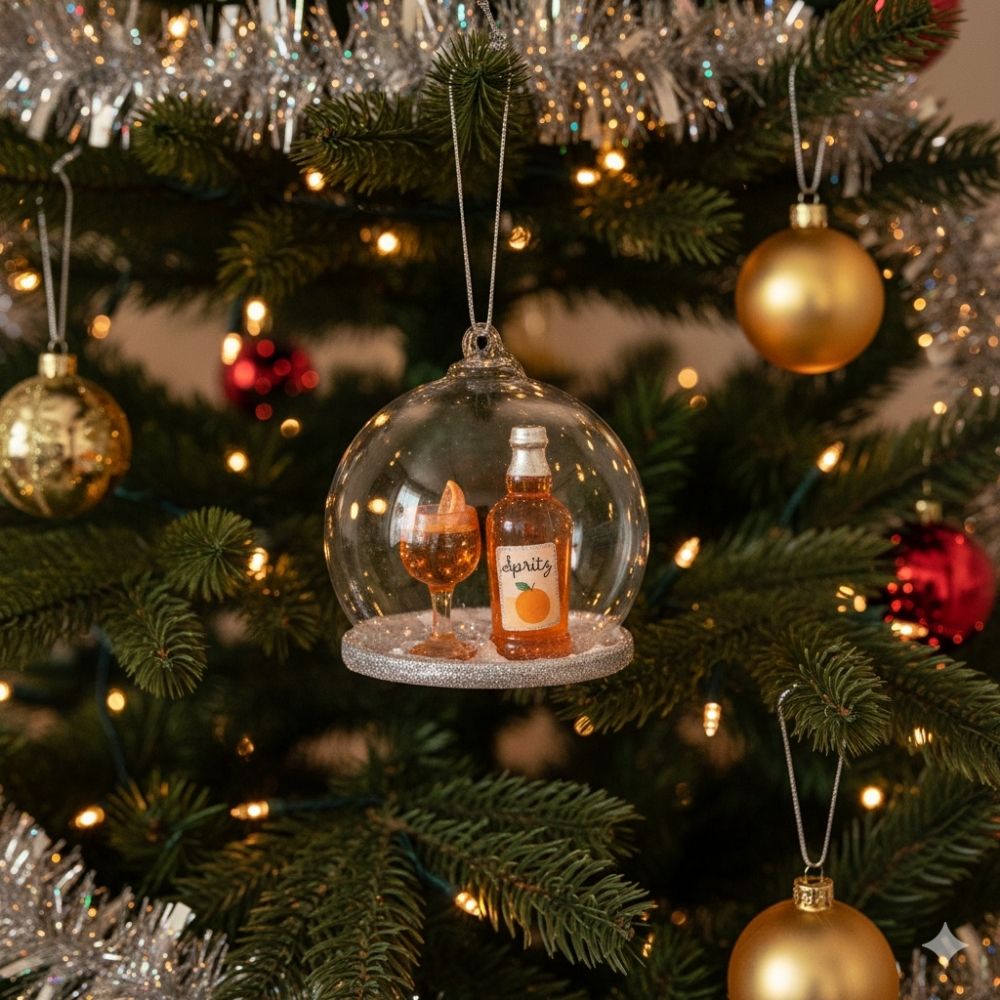 Aperol Spritz Weihnachtskugel, Weihnachtsgeschenk, Witzige Geschenke, Romantische Geschenke, Hochzeitsgeschenk, Kleine Geschenke, Geschenk, Geschenkidee