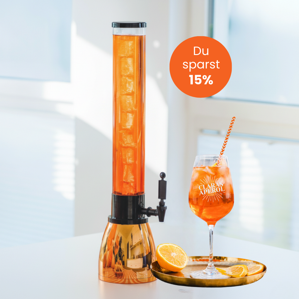Geschenkset Aperol Glas und Getränketurm, Witzige Geschenke, Romantische Geschenke, Hochzeitsgeschenk, Kleine Geschenke, Geschenk, Geschenkidee