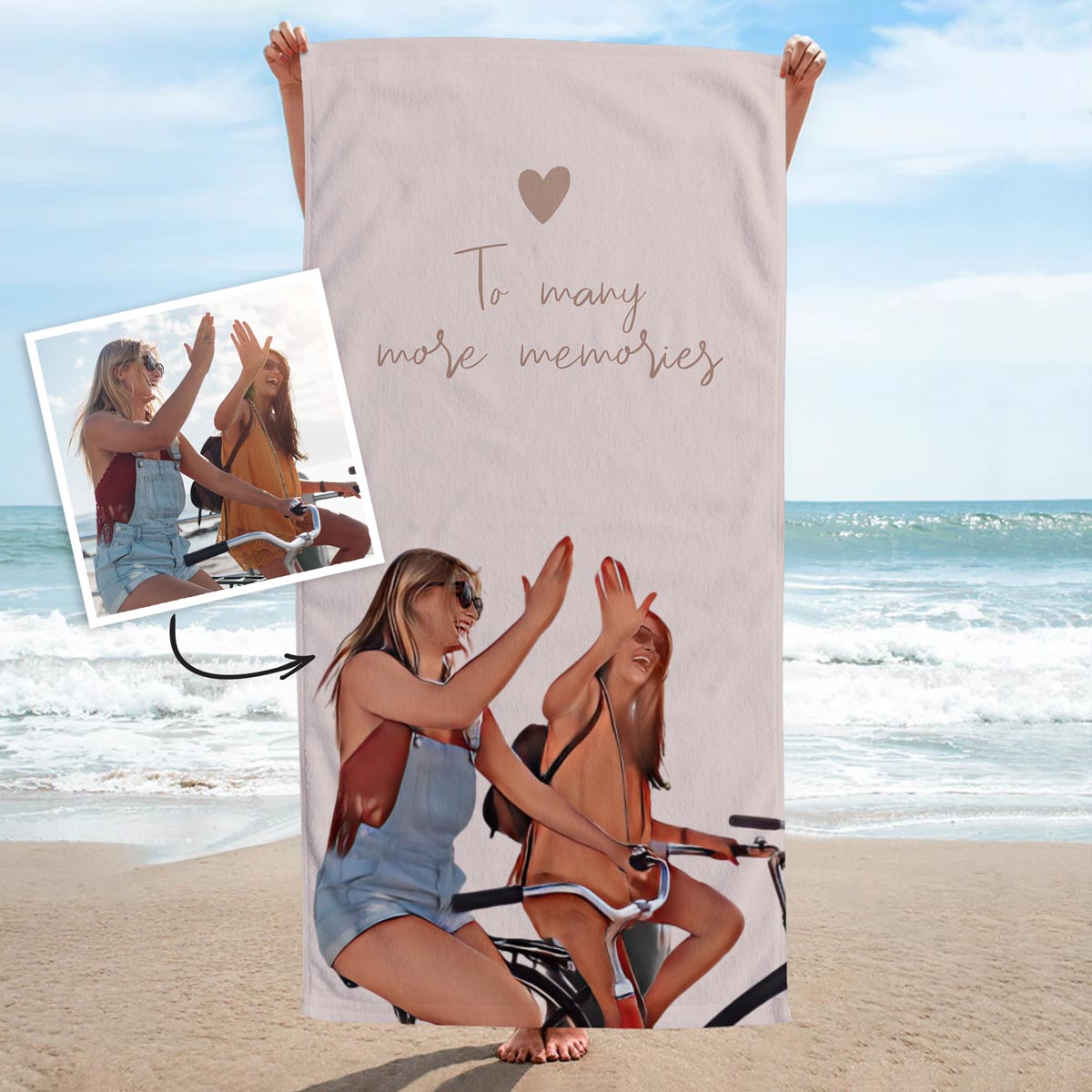 Personalisierbares Comic Handtuch, Vatertagsgeschenk, Fotogeschenk, Geburtstagsgeschenk, Geschenke Frauen, Geschenke Freundin, Geschenk Schwester, Geschenk Mama, Witzige Geschenke, Romantische Geschenke, Hochzeitsgeschenk, Kleine Geschenke, Geschenk, Geschenkidee