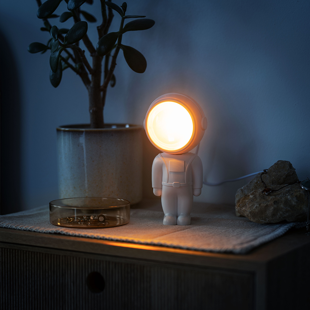 Astronauten-Lampe mit Sonnenuntergang