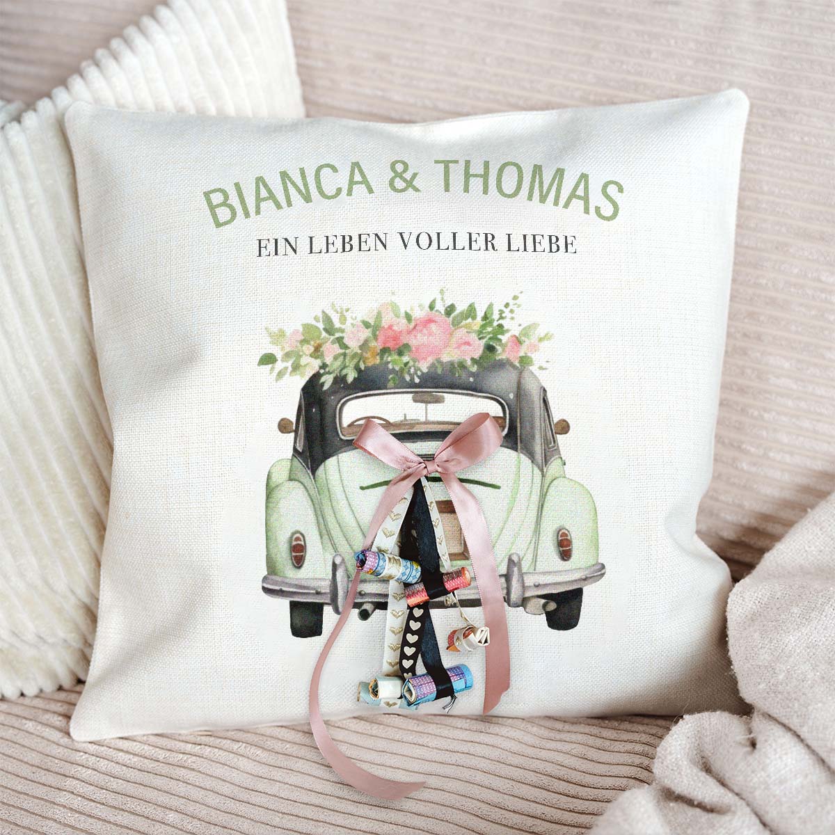 Personalisierbarer Kissenbezug als Geldgeschenk zur Hochzeit, Geschenke Frauen, Geschenke Freundin, Geschenk Schwester, Romantische Geschenke, Hochzeitsgeschenk, Kleine Geschenke, Geschenk, Geschenkidee