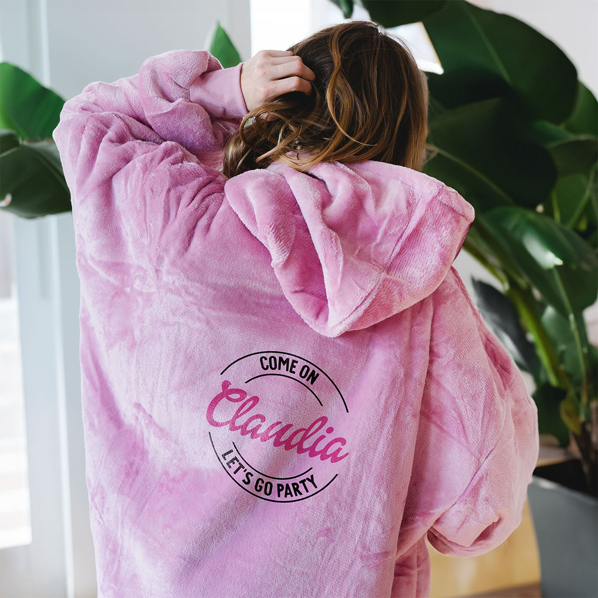 Personalisierbare Hoodie Decke Let