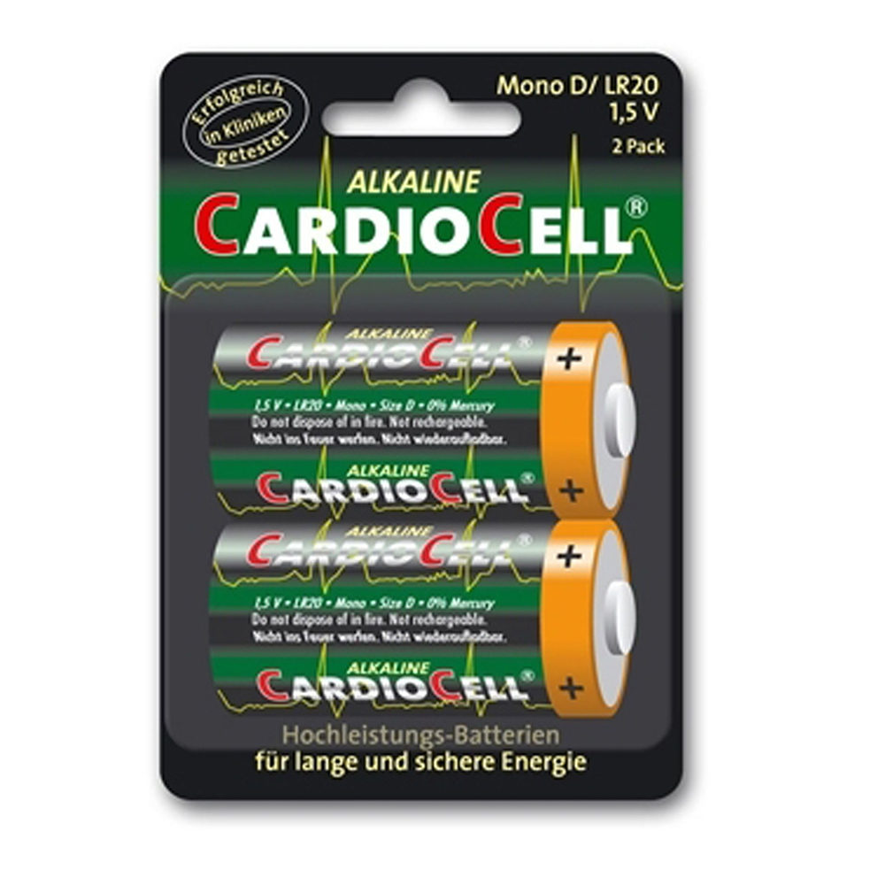 Cardiocell Batterie Mono D-LR20 2er Pack