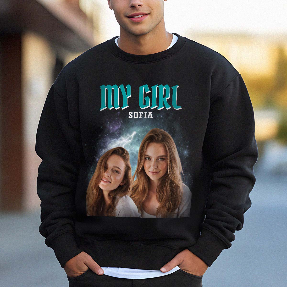 Personalisierbarer Vintage Bootleg Pullover, Fotogeschenk, Geschenk Männer, Geschenk Freund, Geschenk Bruder, Witzige Geschenke, Romantische Geschenke, Hochzeitsgeschenk, Kleine Geschenke, Geschenk, Geschenkidee