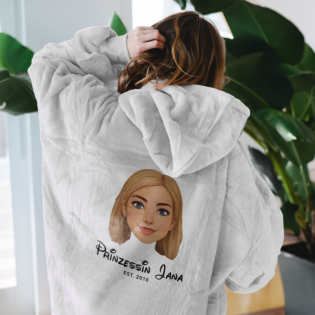 Personalisierbare Hoodie Decke Cartoon Yourself, Fotogeschenk, Witzige Geschenke, Romantische Geschenke, Hochzeitsgeschenk, Kleine Geschenke, Geschenk, Geschenkidee
