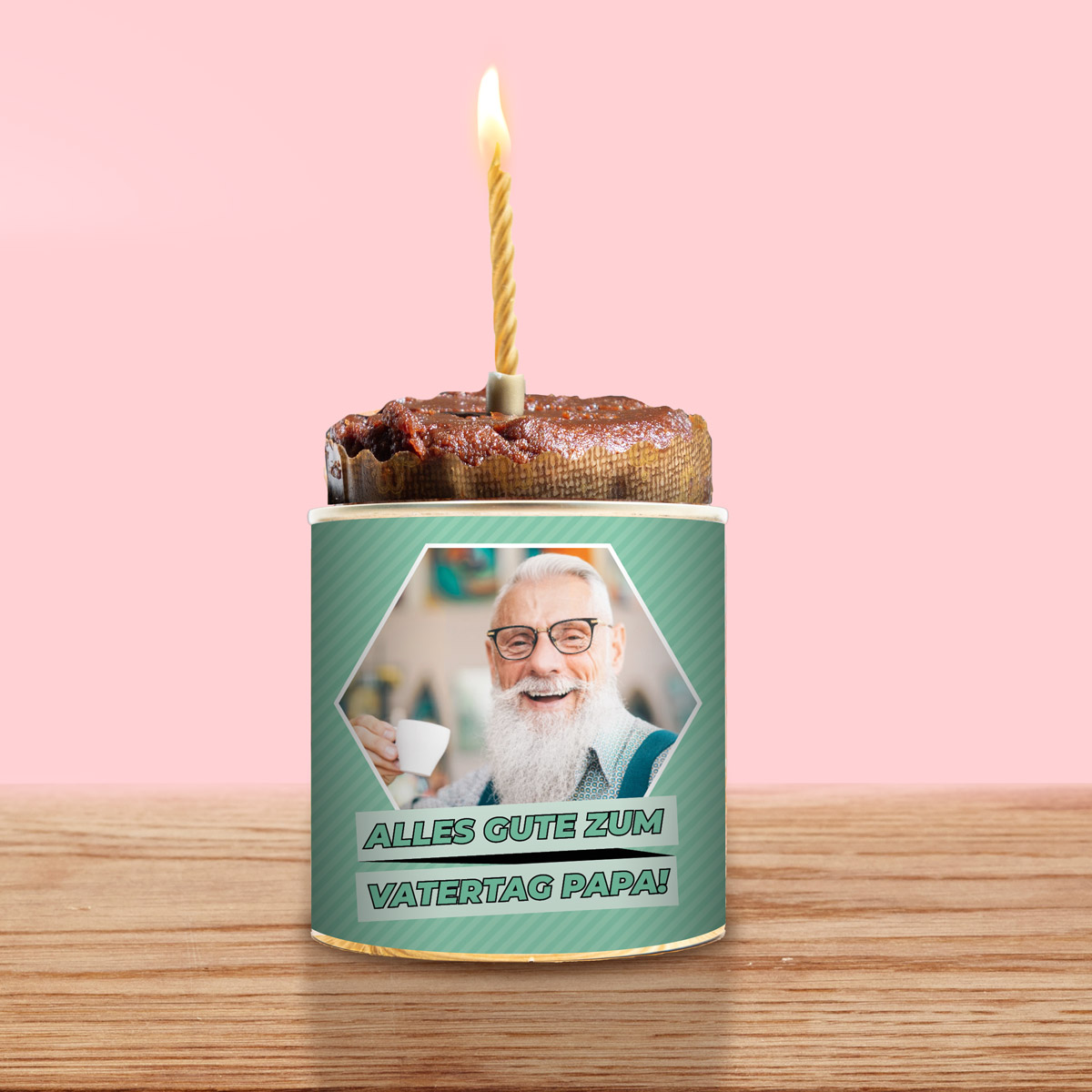 Cancake mit Bild und Text