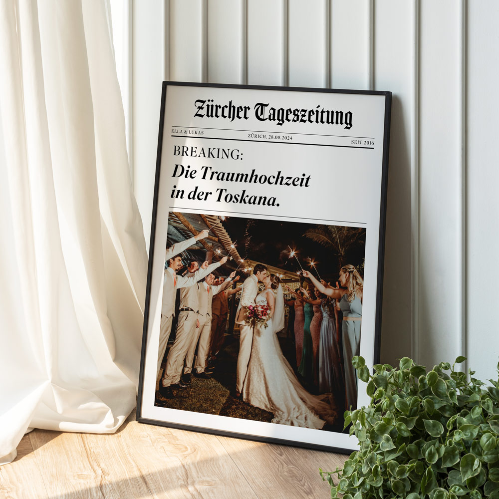 Personalisierbares Poster als Zeitung, Fotogeschenk, Geburtstagsgeschenk, Geschenke Frauen, Geschenke Freundin, Geschenk Schwester, Geschenk Mama, Witzige Geschenke, Romantische Geschenke, Hochzeitsgeschenk, Kleine Geschenke, Geschenk, Geschenkidee