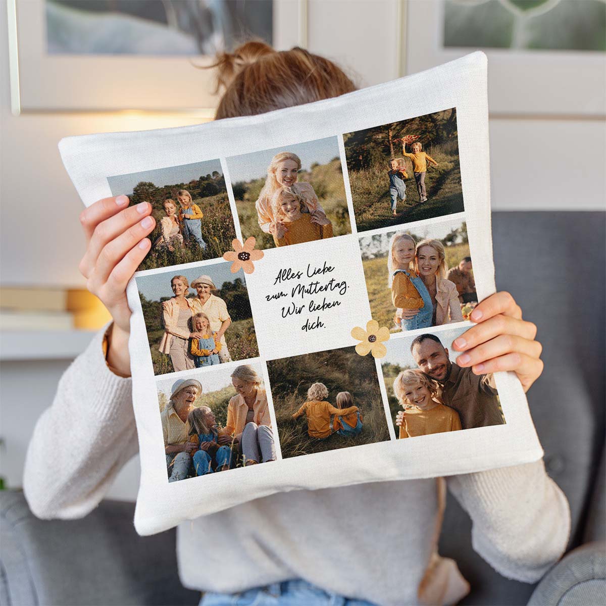 Personalisierbarer Kissenbezug mit Text und Symbole, Fotogeschenk, Romantische Geschenke, Hochzeitsgeschenk, Geschenk, Geschenkidee