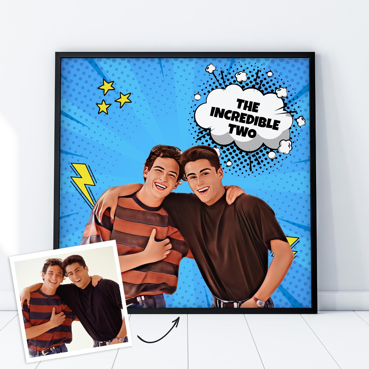 Personalisierbares Poster mit Comic Hintergrund, Vatertagsgeschenk, Fotogeschenk, Geburtstagsgeschenk, Geschenke Frauen, Geschenke Freundin, Geschenk Schwester, Geschenk Mama, Witzige Geschenke, Romantische Geschenke, Hochzeitsgeschenk, Kleine Geschenke, Geschenk, Geschenkidee