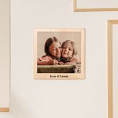 Personalisierbares Holzbild im Polaroid-Look
