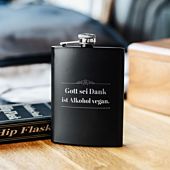 Personalisierbarer Flachmann mit Text