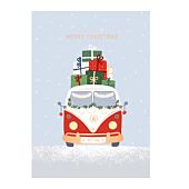 Bus Weihnachtskarte