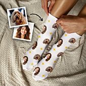 Personalisierbare Socken mit Haustier und Gesicht