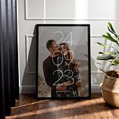 Personalisierbares Poster mit Datum und Namen