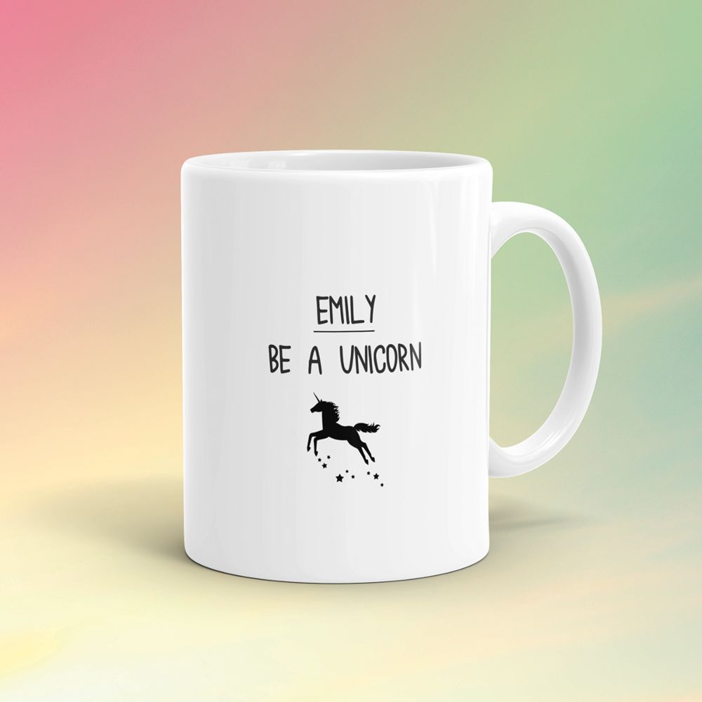 Personalisierbare Einhorn Tasse Personalisierbare Einhorn Tasse
