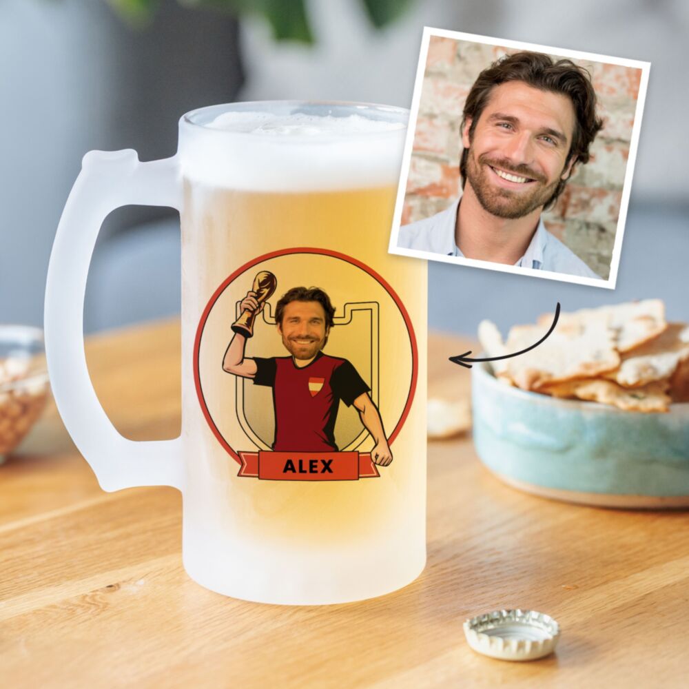 Personalisierbarer WM-Bierkrug mit Foto