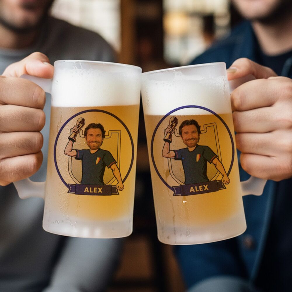 Personalisierbarer WM-Bierkrug mit Foto
