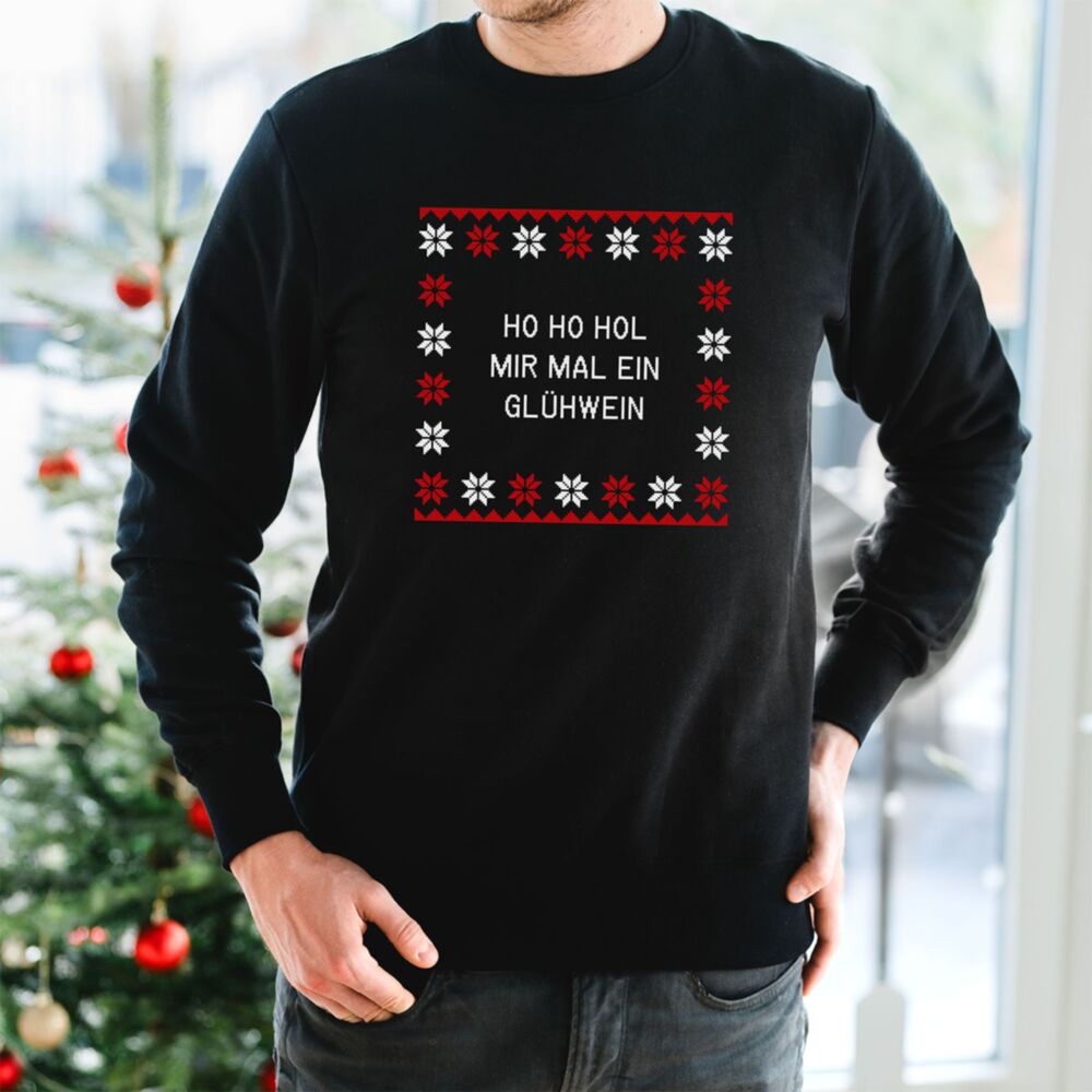 Personalisierbarer Weihnachtspullover mit Spruch