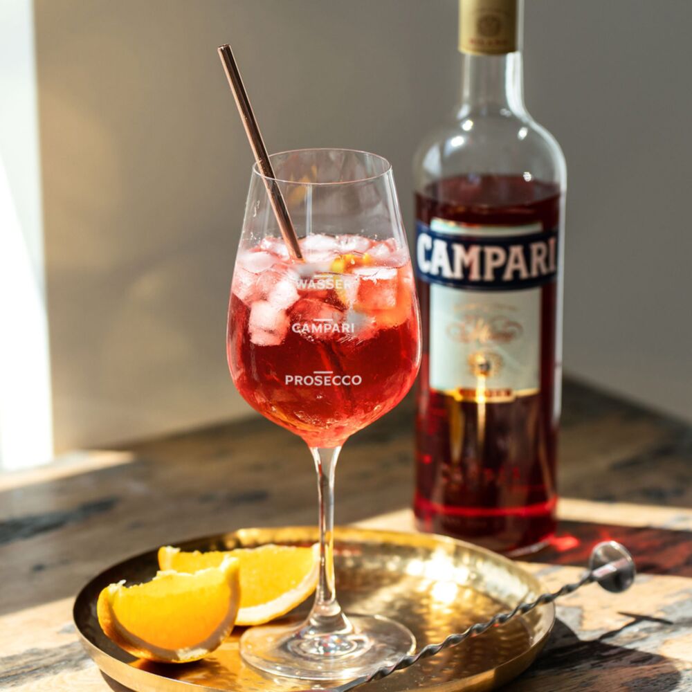 Personalisierbares Campari Glas
