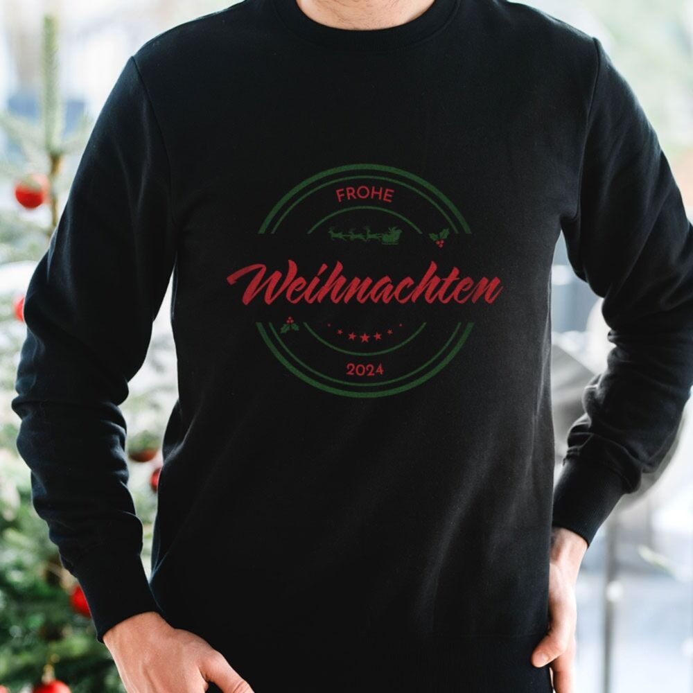 Personalisierbarer Weihnachtspullover mit Name und Text