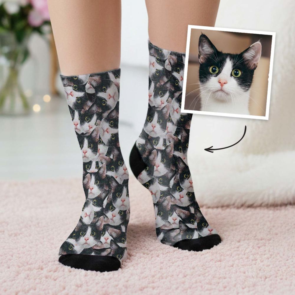 Personalisierbare Socken mit Gesicht