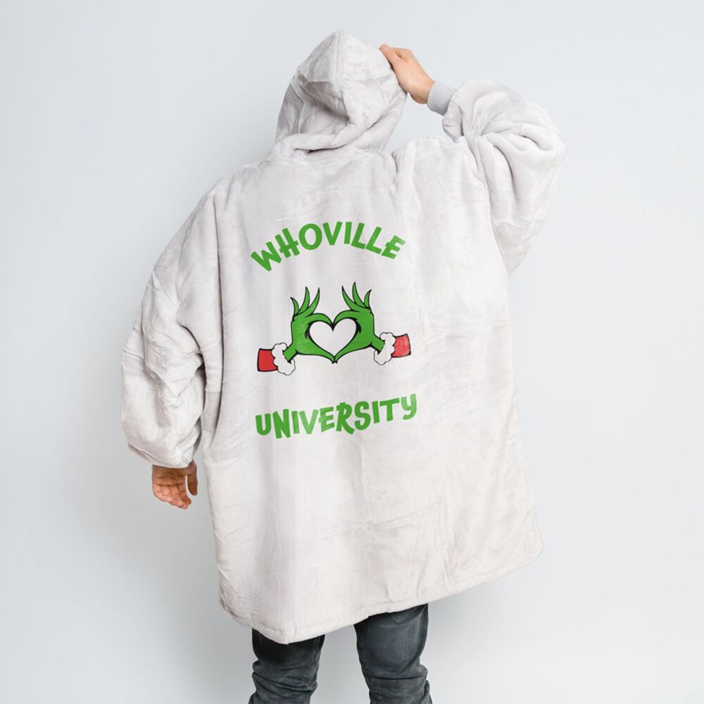 Personalisierbare Grinch Hoodie Decke