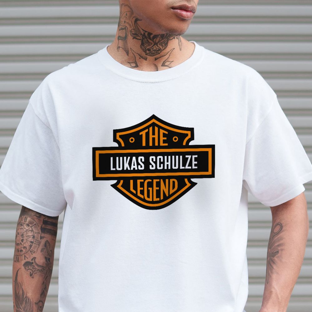 Personalisierbares Motorrad T-Shirt mit Name