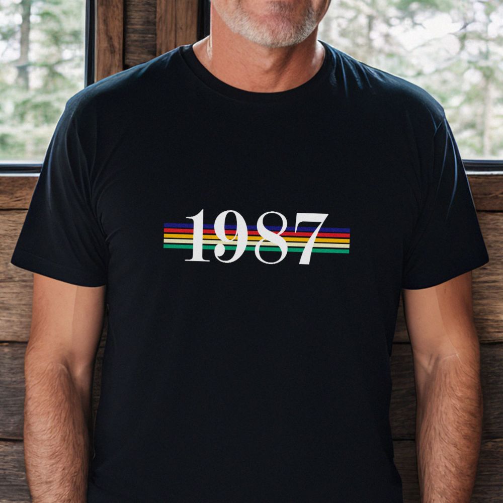 Personalisierbares T-Shirt mit Jahreszahl