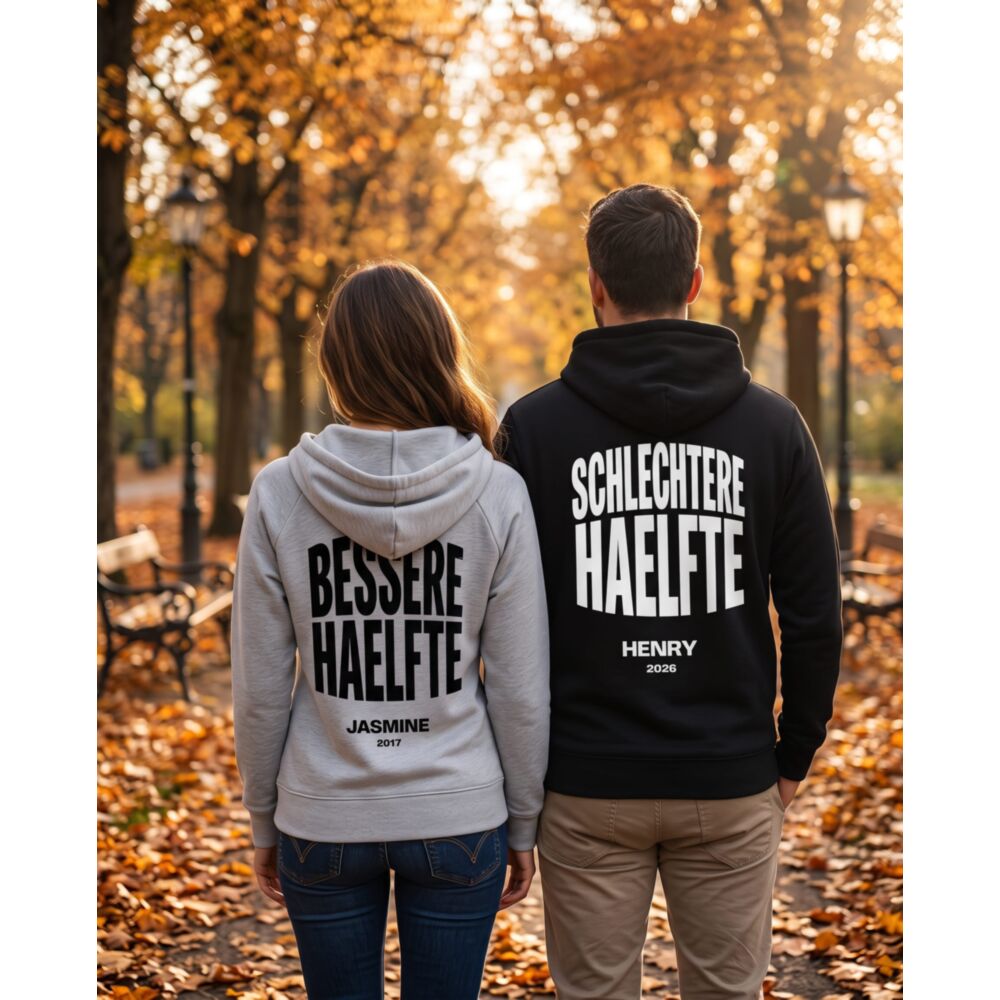 Partner Hoodie Set – Bessere & Schlechtere Hälfte