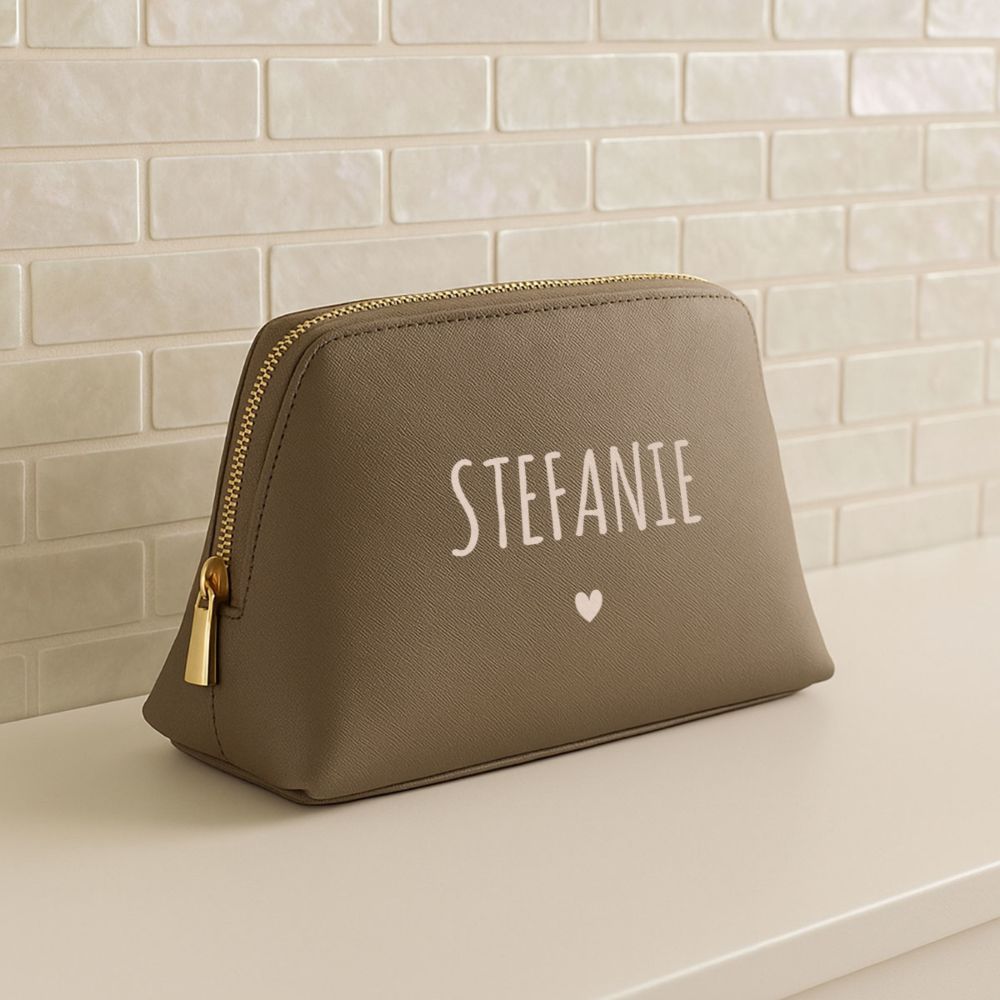 Personalisierbare Kosmetiktasche mit Name und Symbol