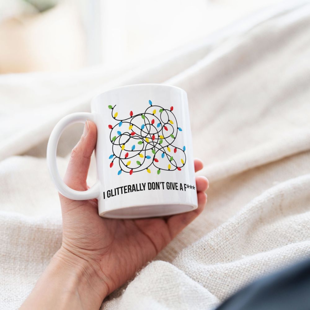 Personalisierbare Tasse Lichterkette mit Text