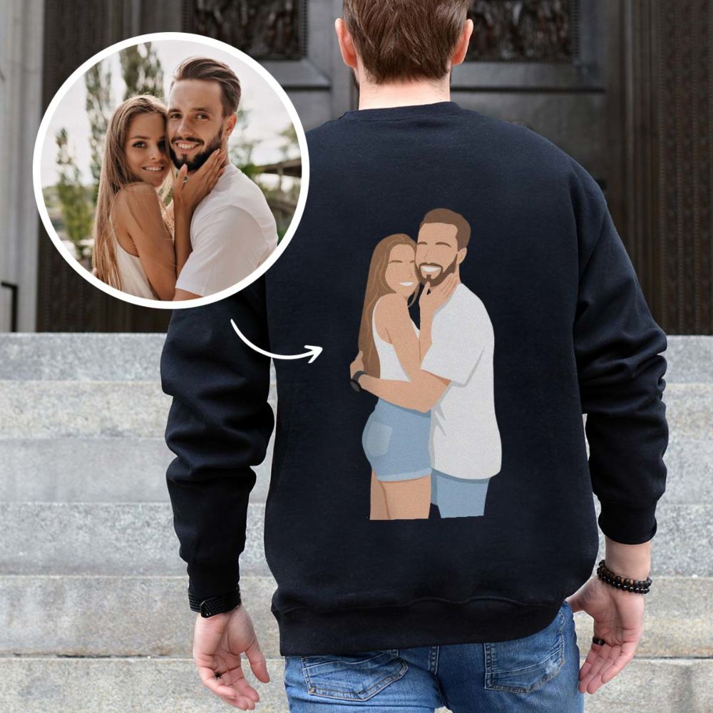 Personalisierbarer Pullover mit Illustration
