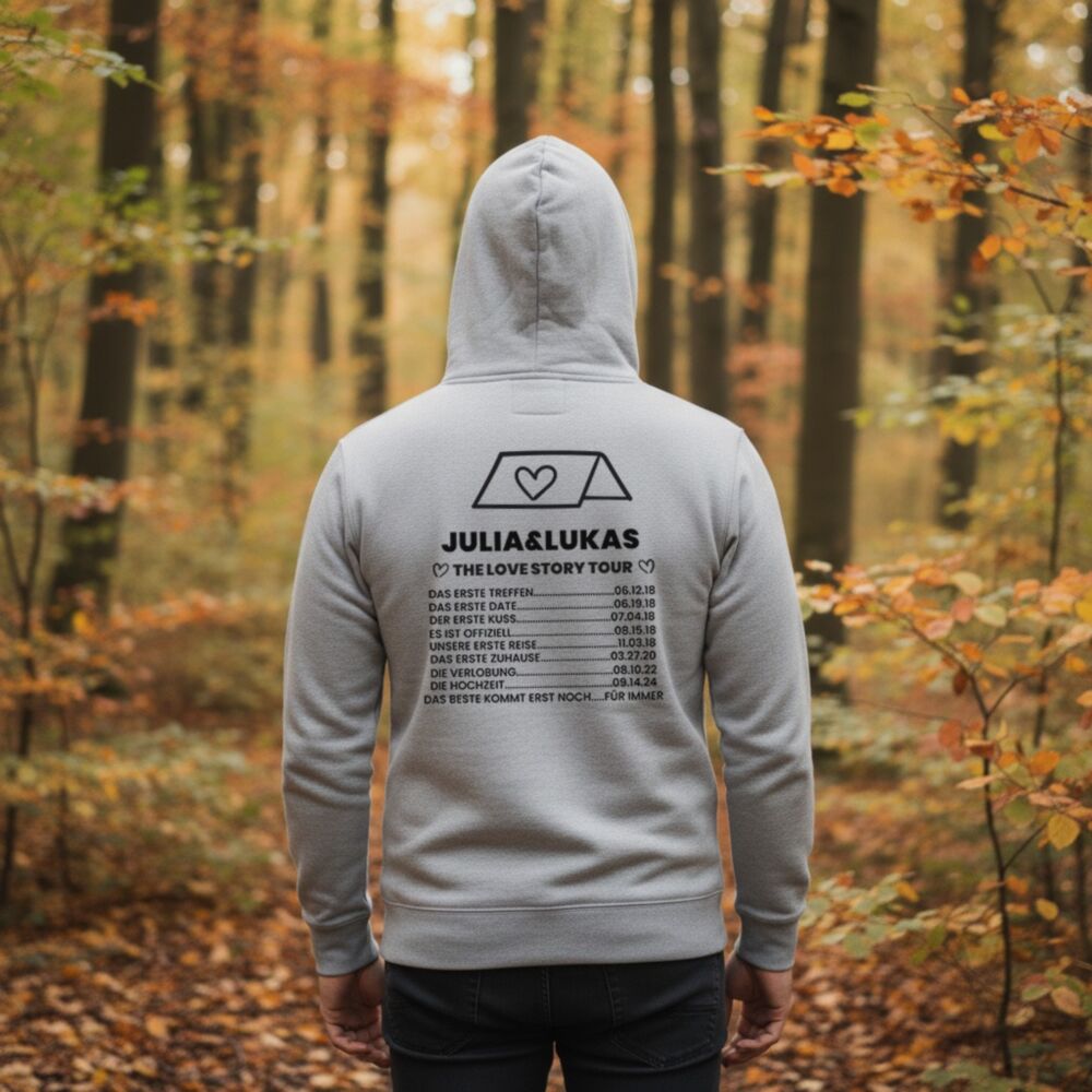 Personalisierter Kapuzenpullover mit Namen - Geschenk für Paare