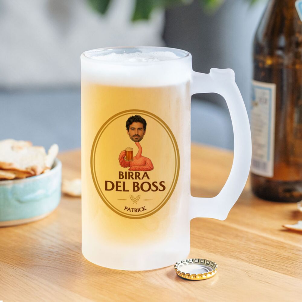 Bierkrug mit Foto personalisierbar – Tier-Design
