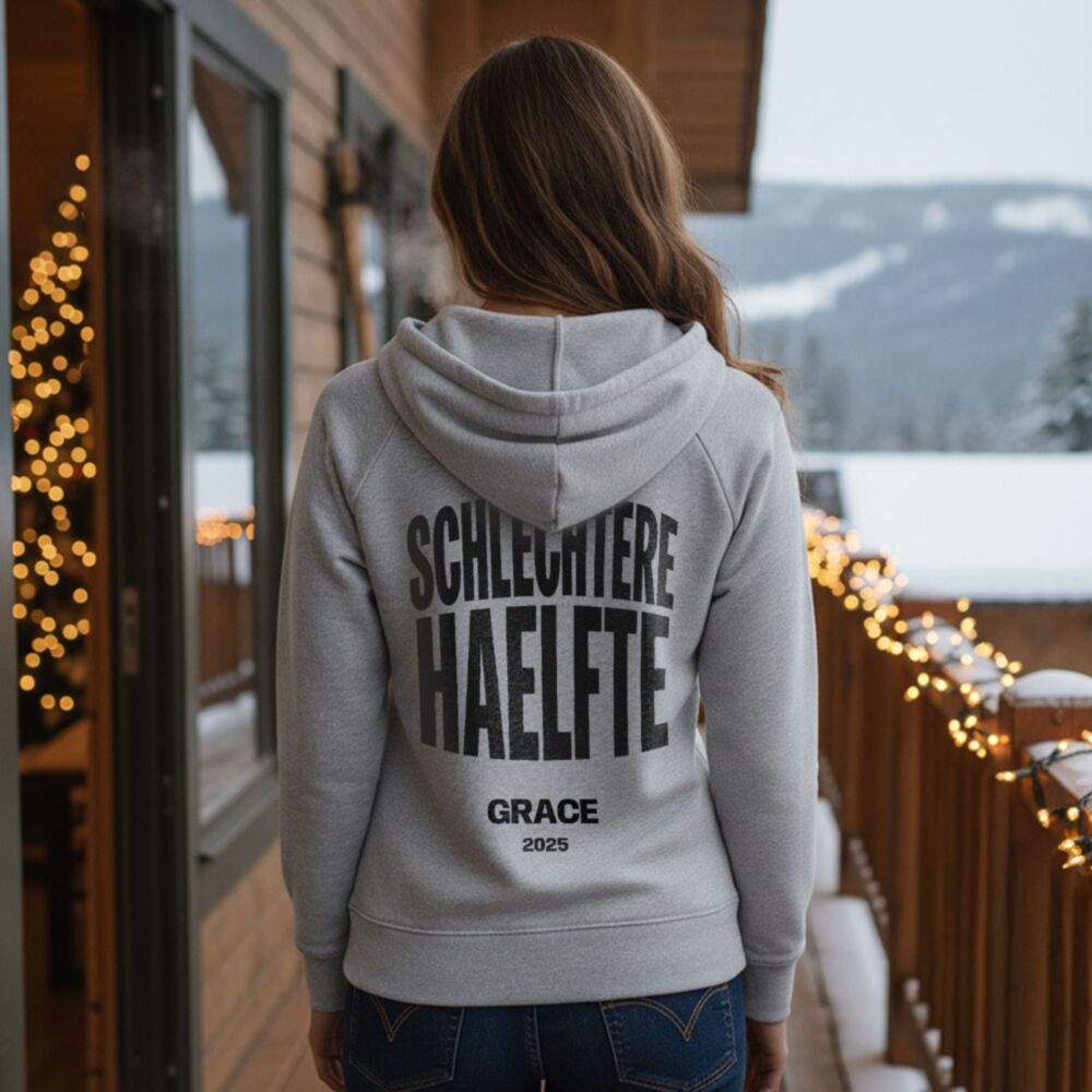 Personalisierter Kapuzenpullover mit Name - Schlechtere Hälfte