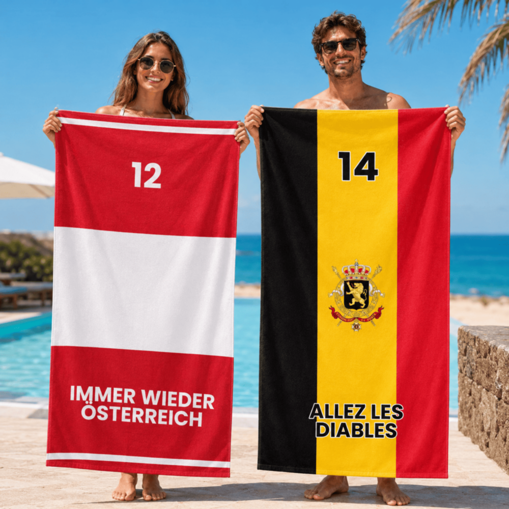 Personalisiertes Handtuch zur WM mit Text