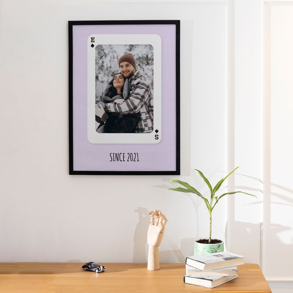 Personalisierbares Poster Spielkarte mit Foto und Text