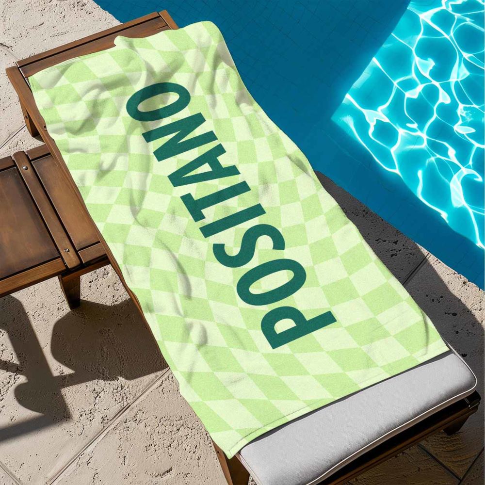 Personalisierbares Handtuch mit Groovy-Hintergrund und Text