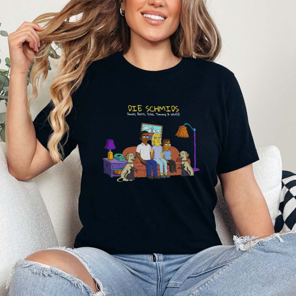 Personalisierbare T-Shirt-Illustration Cartoon Familie