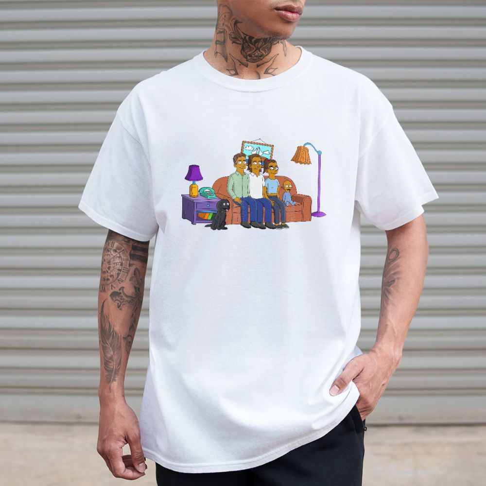 Personalisierbare T-Shirt-Illustration Cartoon Familie