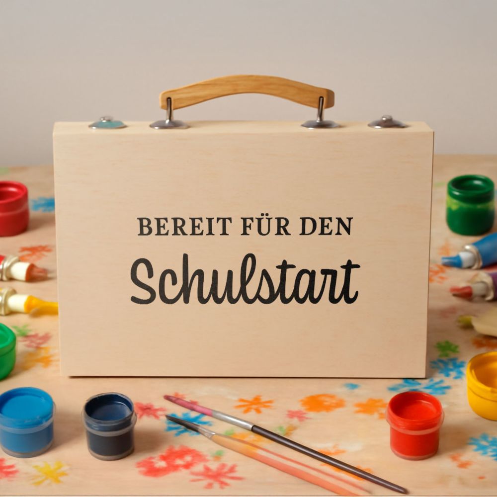 Personalisierbarer Malkoffer mit Text