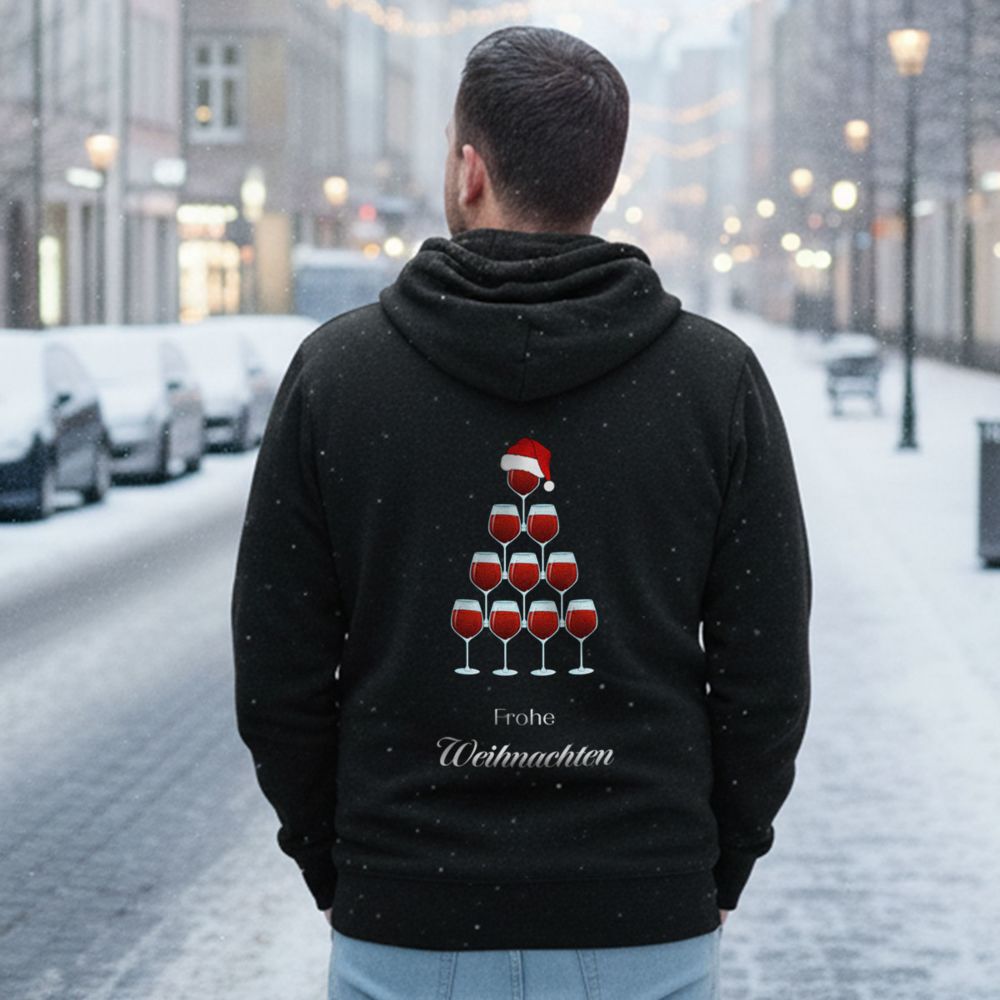 Personalisierbarer Wein Weihnachtskapuzenpullover