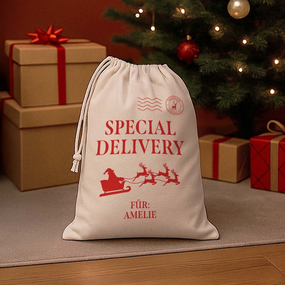Personalisierbarer Weihnachtssack als Post Personalisierbarer Weihnachtssack als Post