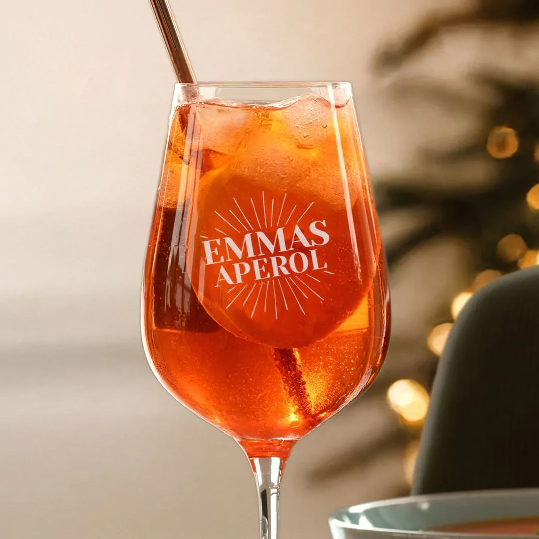 Personalisierbares Aperol Spritz Glas mit Name