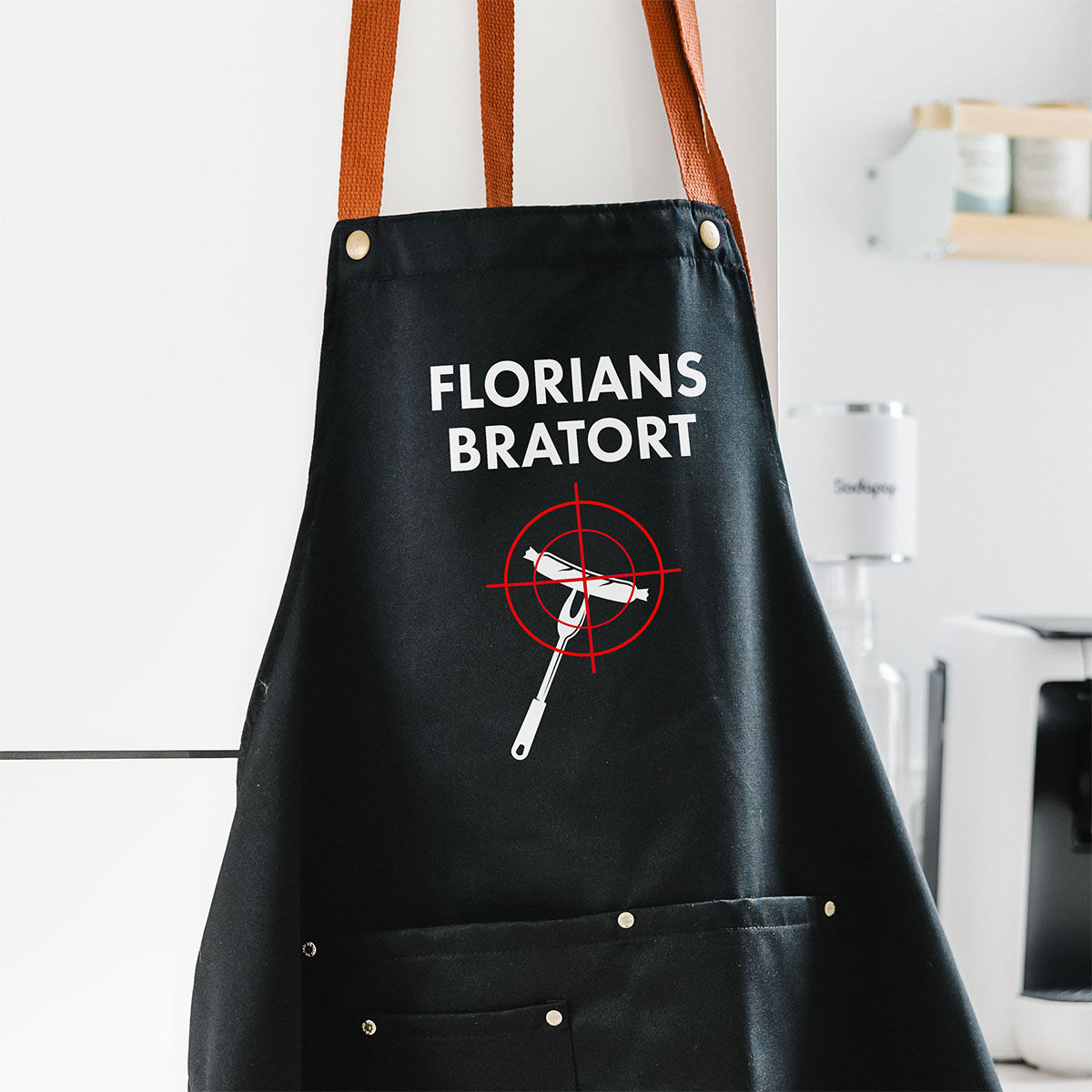 Personalisierbare Grillschürze mit Text