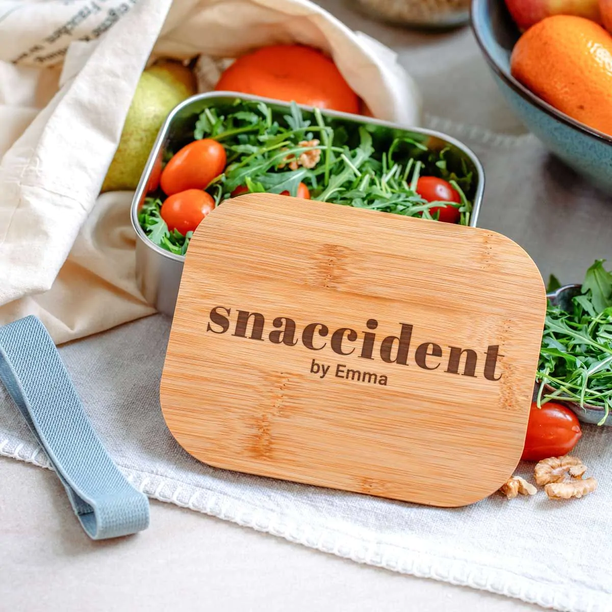 Personalisierbare Lunchbox mit Text